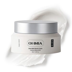 Lotus Multi Barrier Cream - Soothing & Firming Face Moisturizer with Niacinamide, Rice - Calms for Wrinkle Care, Sensitive Skin- fragrance free Korean Skincare for a Lifted Look, 1.69fl oz