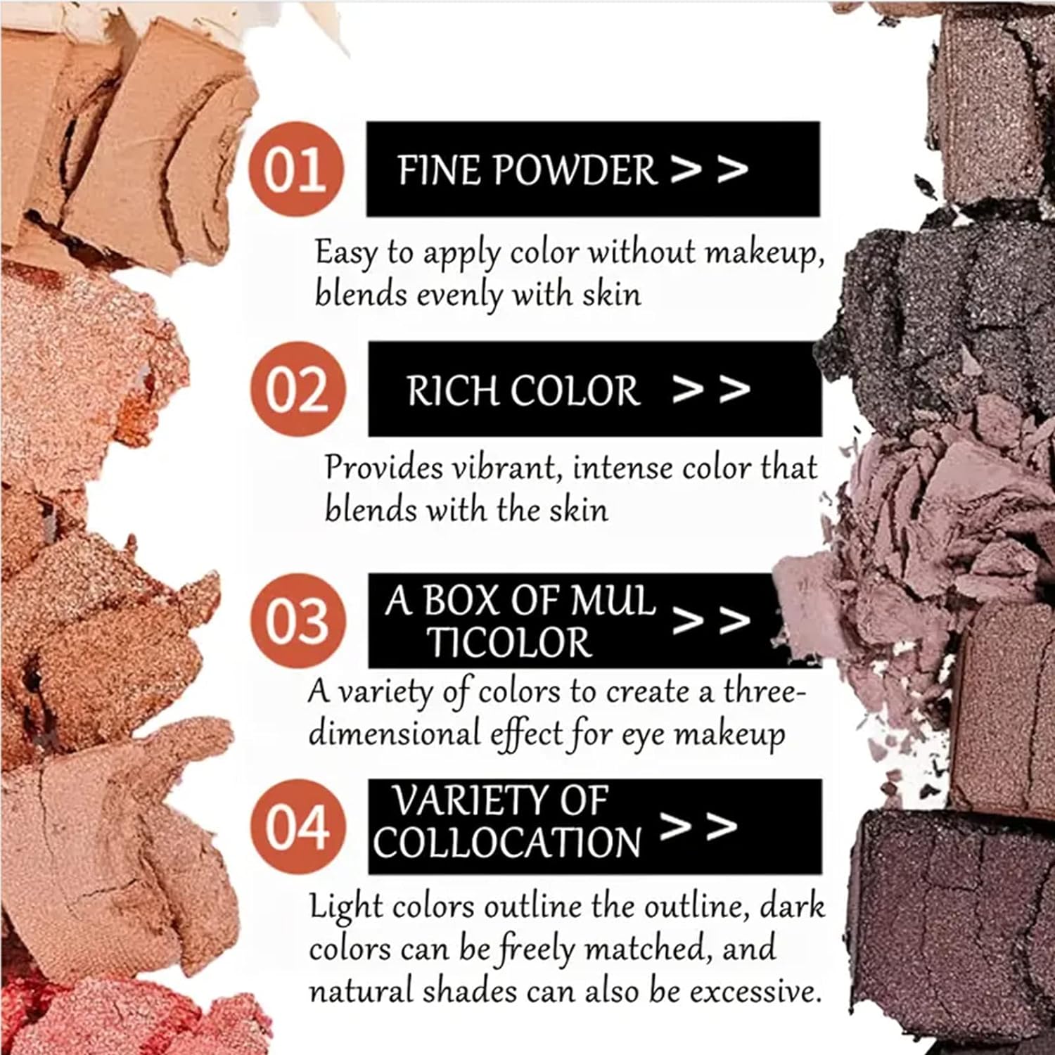 BestLand 12 Colors Makeup Nude Colors Eyeshadow Palette Natural Nude Matte Shimmer Glitter Pigment Eye Shadow Pallete Set Waterproof Smokey Professional Beauty Makeup Kit (Matte Color A) - Image 5