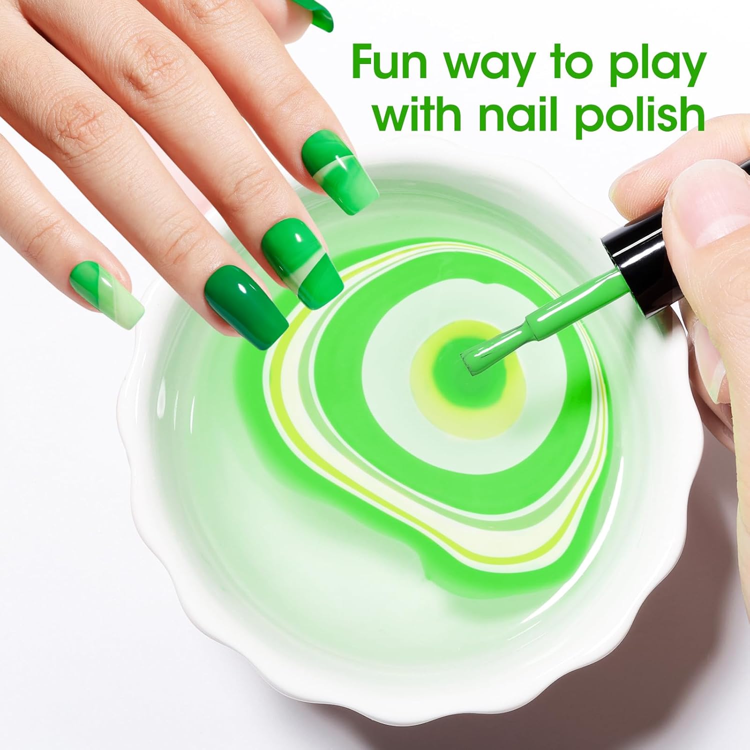GELLEN Green Regular Nail Polish Non Gel, Fast Air Drying Full Size Green Nail Polish No UV Light Needed Spring Summer Dark Light Grass Forest Jungle 6 Colors Set for Women Manicure St. Patrick's Day - Image 5