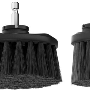Dirt Devil Hard Bristle Cleaning Brush Set, 2 Piece, 2" and 3.5" Brushes Included, for Use on Brick, Grout, Cast Iron and More, Heavy Duty Cleaning, Scrubber Brush Drill Attachment for Cleaning