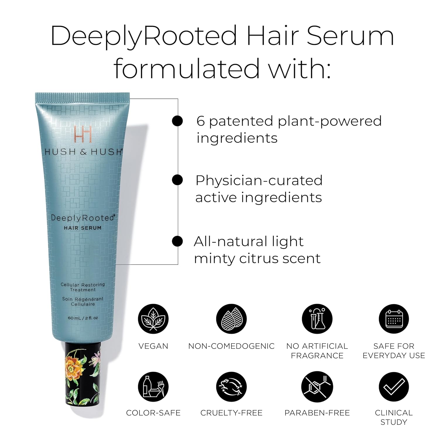 Hush & Hush DeeplyRooted 60 mL Plant-Based Hair Serum for Thin, Aging Hair - Image 2