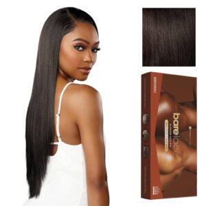 Sensationnel Bare Lace Fulllace Wig - Unit 1 Human Hair Blend All Lacefrontal Glueless Synthetic 180 Degree Preplucked Hairline (2 DARKBROWN)