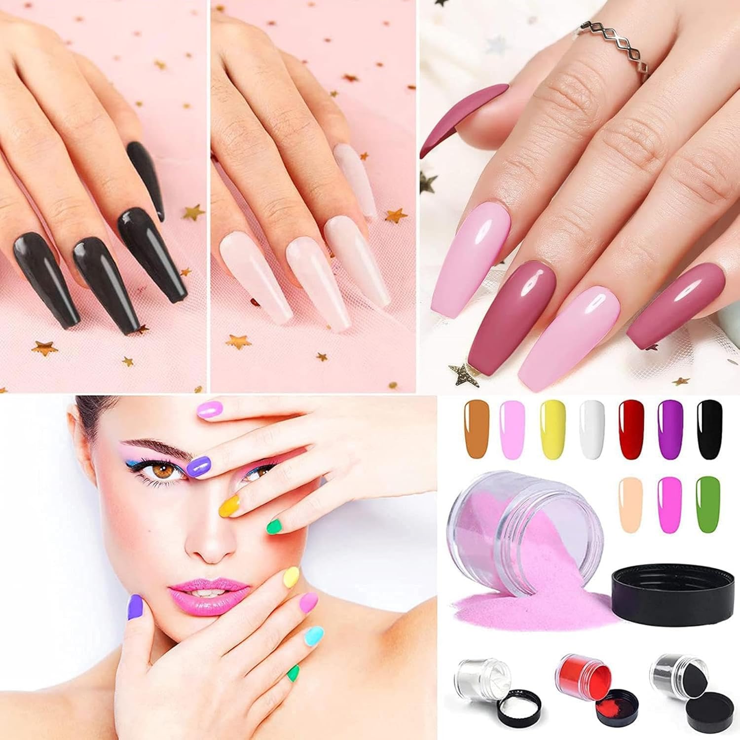 24 Color Acrylic Nail Powder Set, Acrylic Powder Set, Nail DIY Art Design, Acrylic Nail Art 3D Nail Sculpture French Nail Extension, Gift for Women - Image 7
