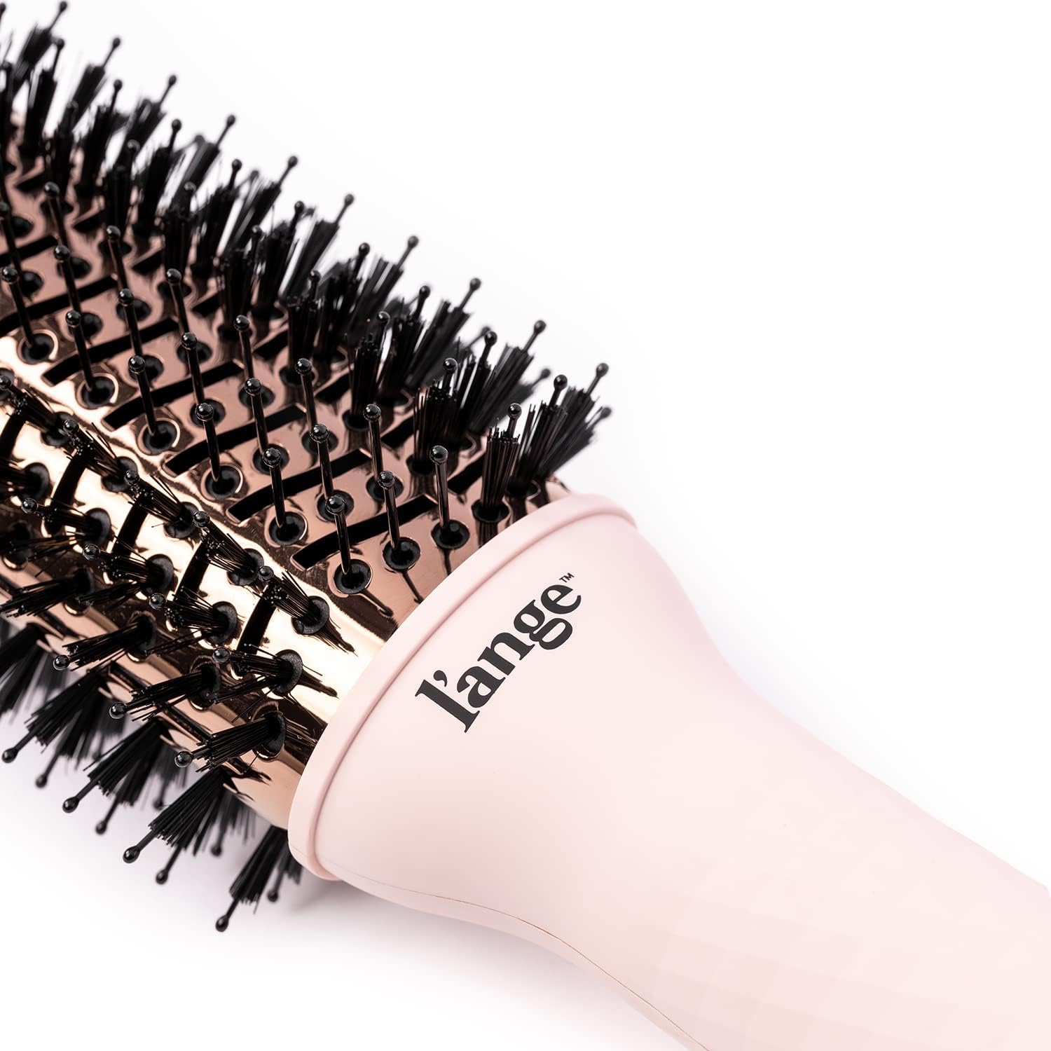 L'ANGE HAIR Le Volume 2-in-1 Titanium Blow Dryer Brush | Hot Air Brush in One with Oval Barrel | Hair Styler for Smooth, Frizz-Free Results for All Hair Types (Blush - 75 mm) - Image 2