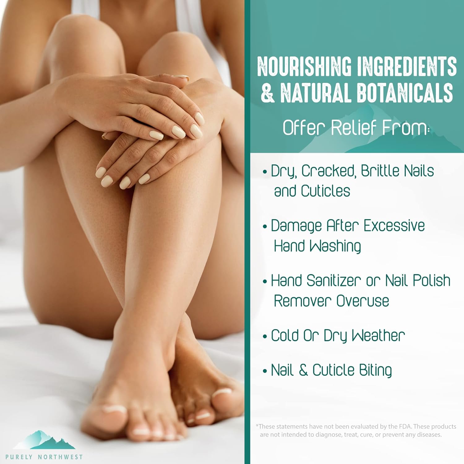 Toenail Fungus Extra Strength Solution-Thick Discolored Nail Repair, Ingrown Nails, Dry Cracked Nails & Cuticles-All Natural with Tea Tree & Oregano Oil: by Purely Northwest USA 1oz - Image 5