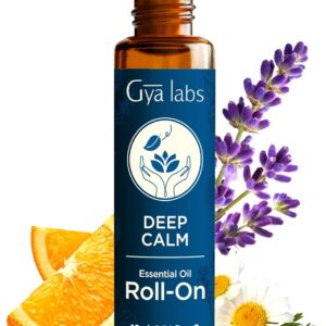 Gya Labs Deep Calm Essential Oil Roll on - Relaxing Gifts for Women, 100% Pure Natural Calming Oil, Chamomile & Lavender Aromatherapy Blend, Travel Size (0.34 Fl Oz)