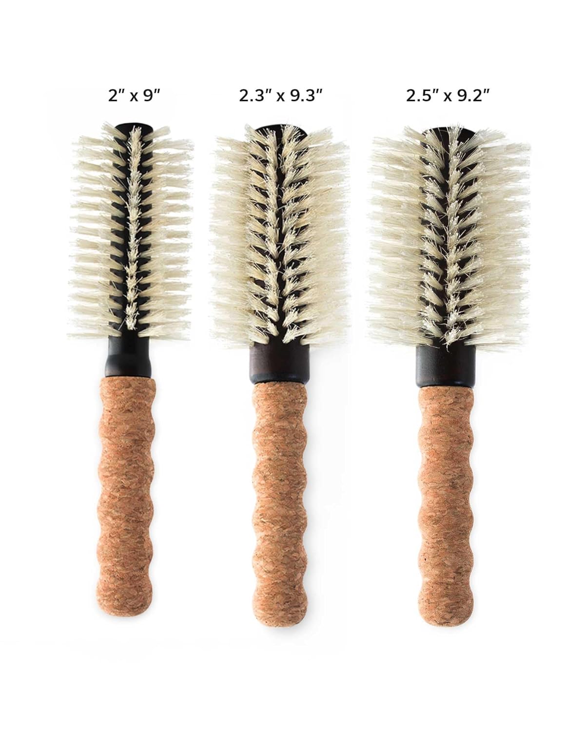 Dom Dom Round Boar/Nylon Bristle Hair Brush Trio - Image 2
