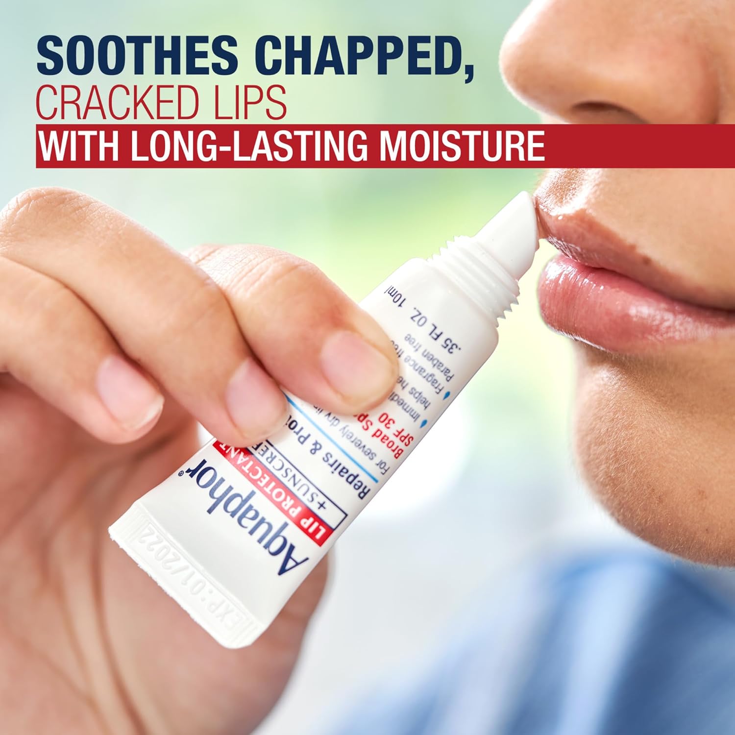 Aquaphor Lip Protectant and Sunscreen Ointment - Broad Spectrum SPF 30 - Relieves Chapped Lips - .35 fl. Oz. Tube - Image 8