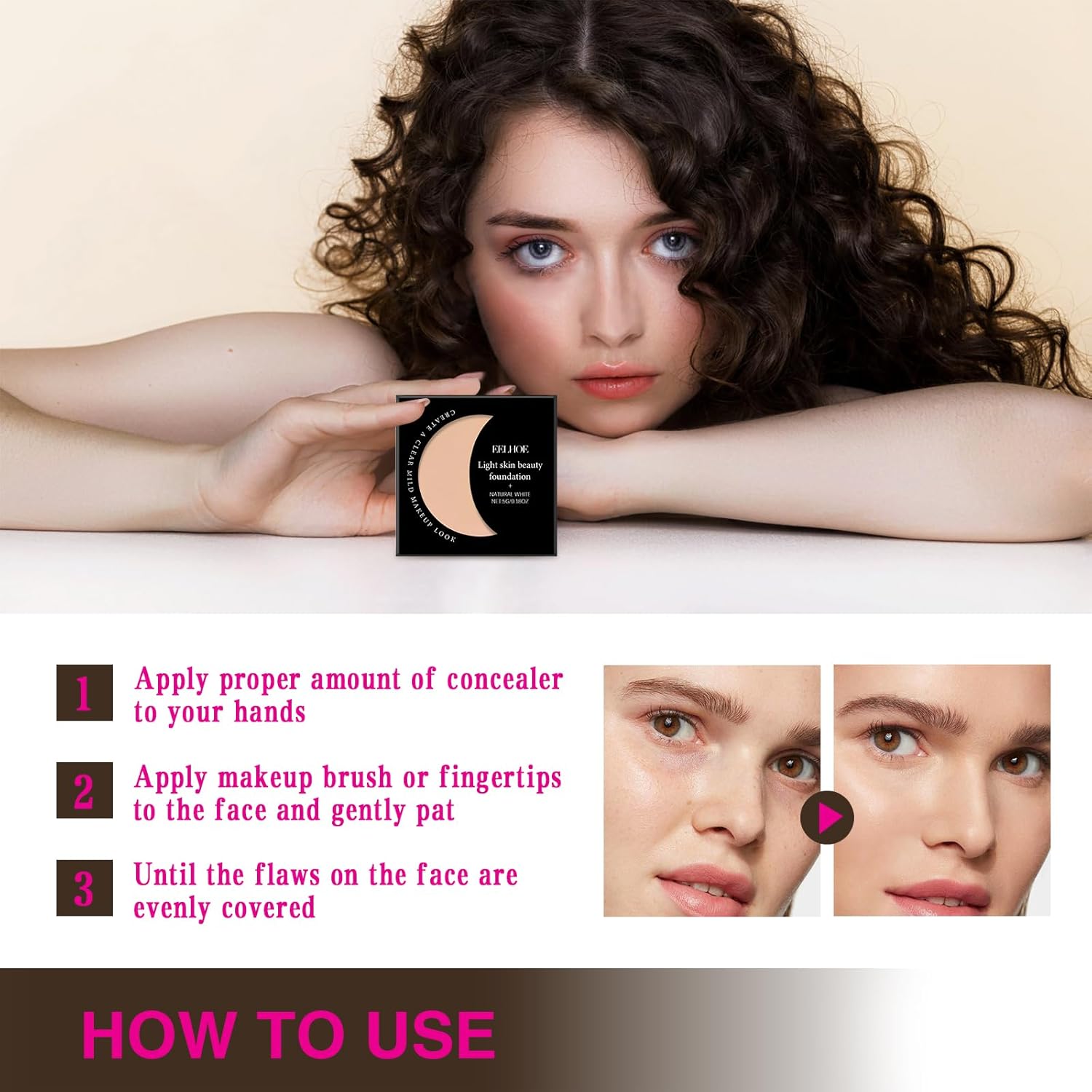 Inauguratei Under Eye Brightener,Neutraln Under Eye Brightener,Eye Brightener,Under Eye Concealer, Color Corrector For Dark Circles, Waterproof Under Eye CC Concealer (Khaki, 1PCS) - Image 7