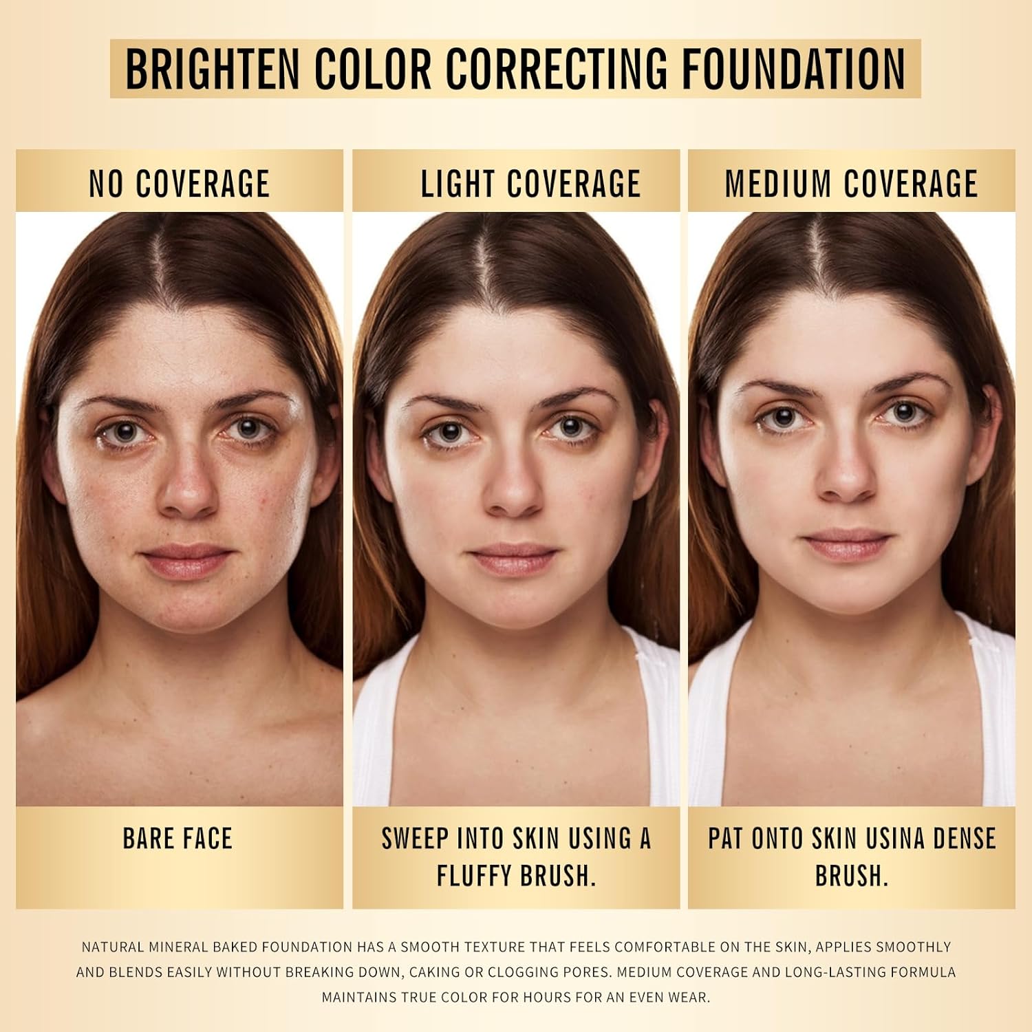KIMUSE Baked Foundation - Brighten Color Correcting Powder Foundation for Mature Skin, Buildable Coverage, Radiant Natural Finish - Image 5