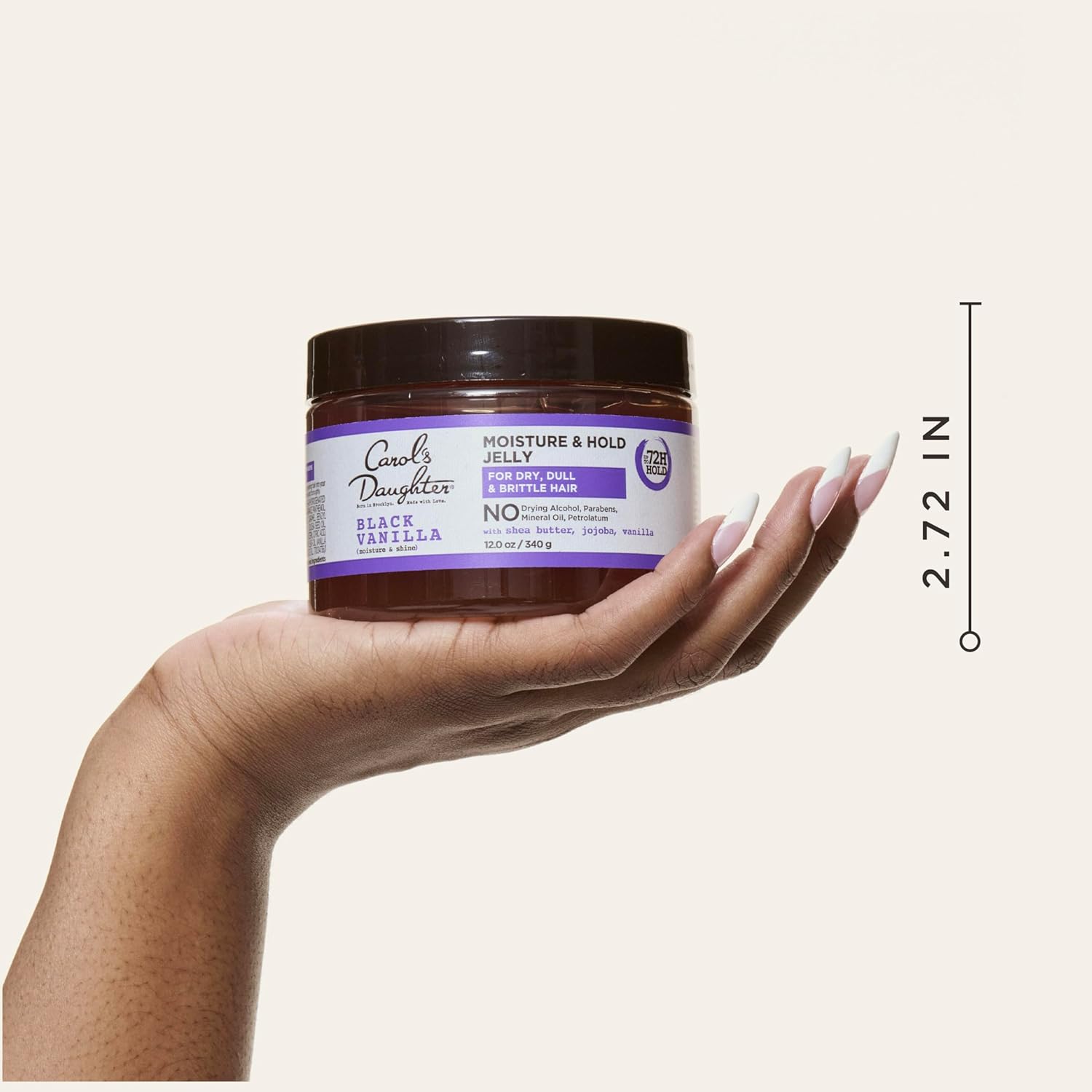 Carol's Daughter Black Vanilla Moisture and Hold Jelly, Hair Gel For Dry Hair with Shea Butter, Jojoba and Vanilla, 12 Fl Oz - Image 2
