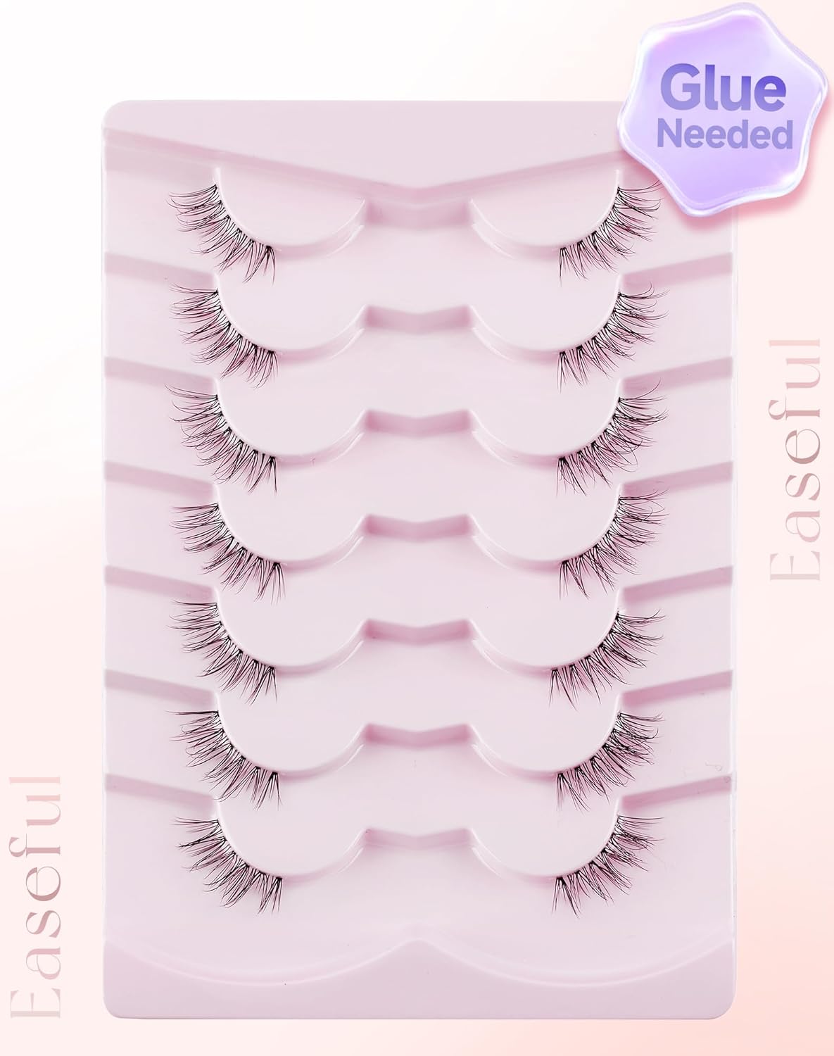Half Lashes Natural Corner Eyelashes Wispy Natural Look Clear Band 3/4 Lashes Half-01 - Image 6