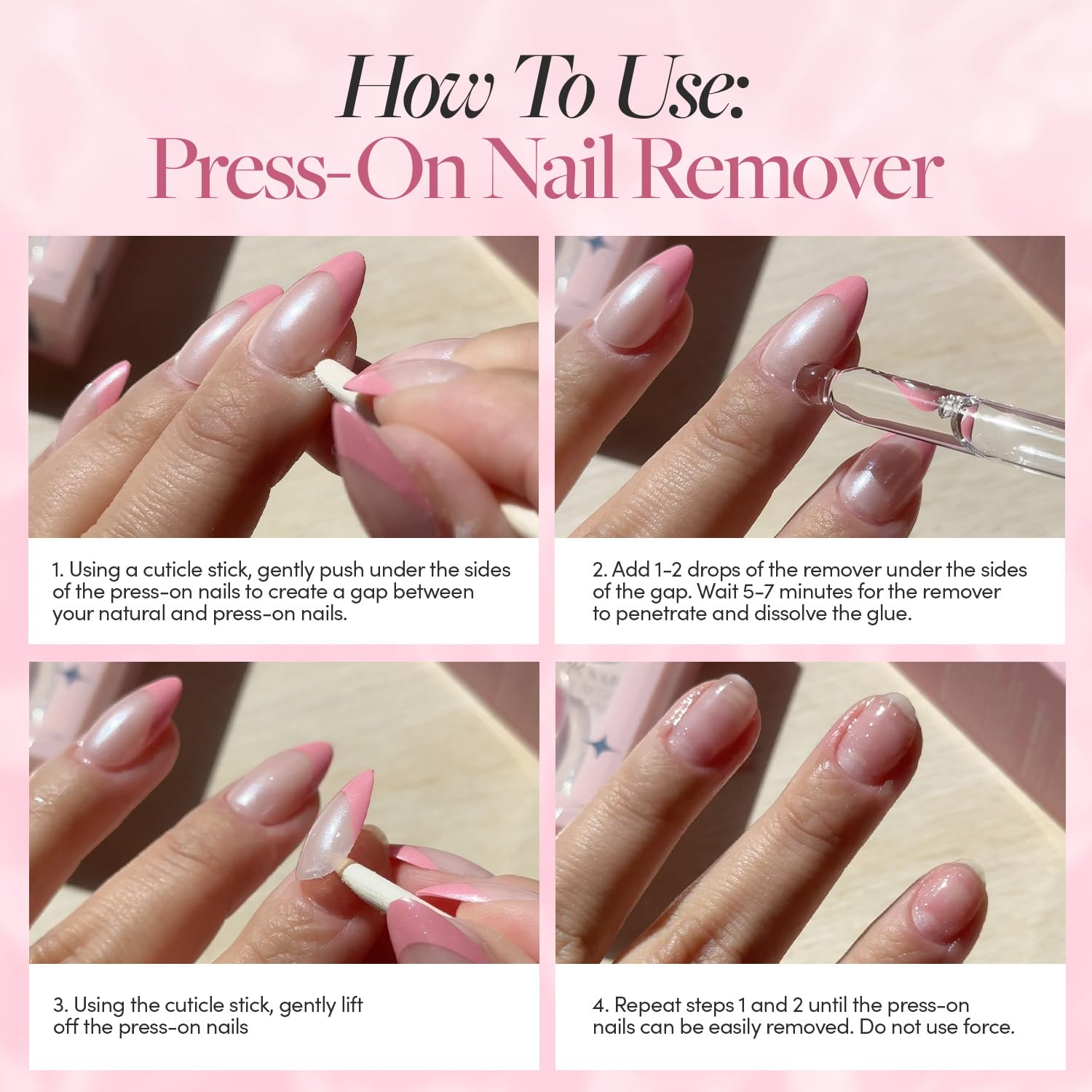 Glamnetic Press On Nail Remover | Odorless, No Acetone, Gentle Press-On Nail Remover Serum for Fake Nails | 30 ml/1.01 fl. oz. - Image 5
