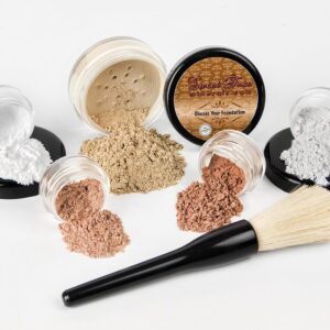 6pc STARTER KIT (FAIR 2) Mineral Makeup Sample Size Set Bare Face Matte Foundation Cover