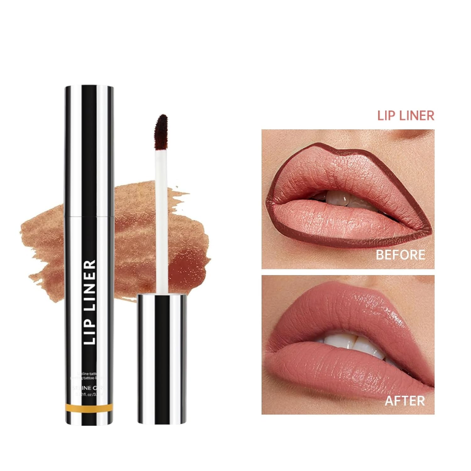 2 PCS Peel off Lip Liner, Lip Liner Stain Tattoo, Long Lasting & Waterproof, High Pigmented Tattoo, Lip Contour Kit, Smudge Proof Lip Tint, Matte Lip Makeup, 01+03 - Image 2