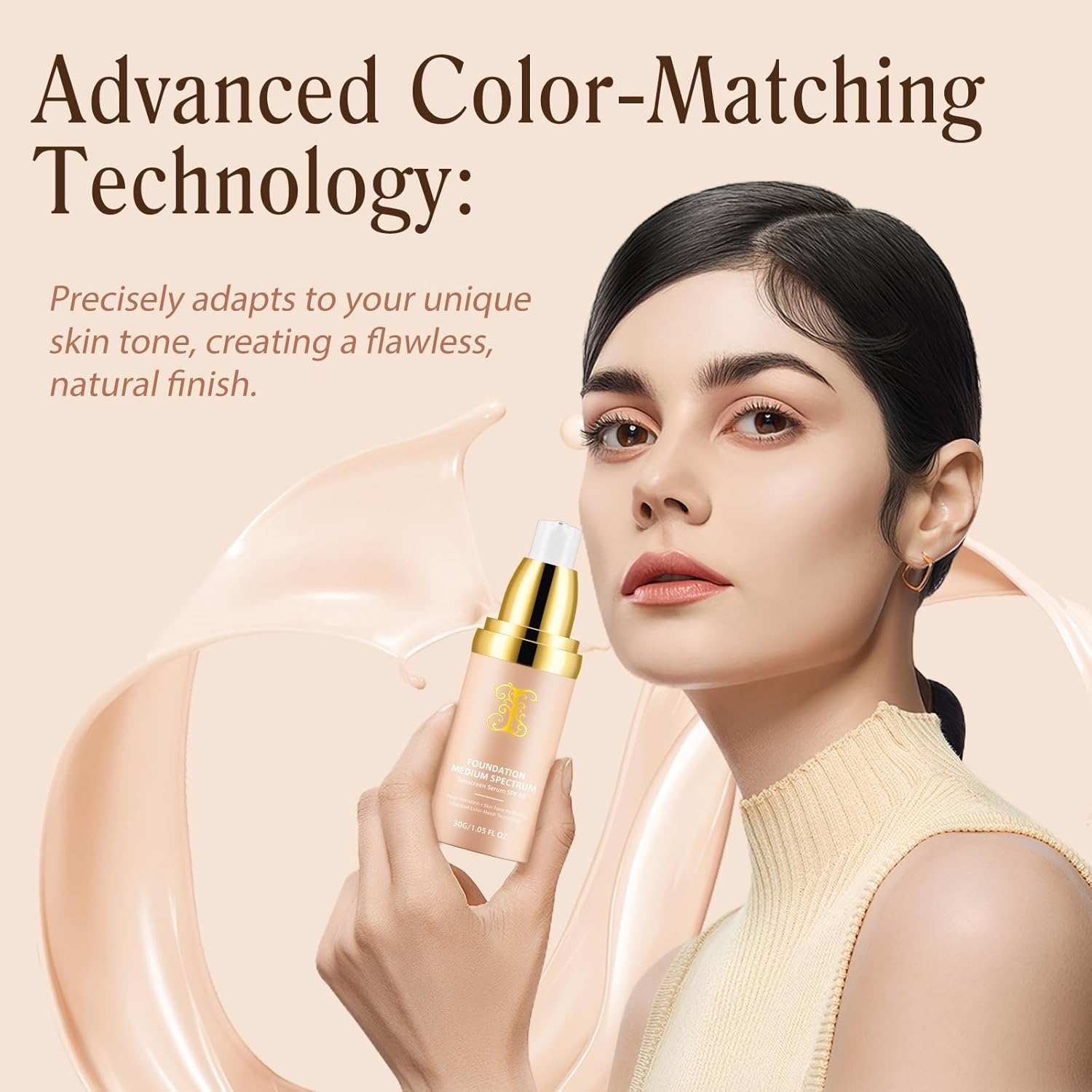 TLM Colour Changing Foundation, 30ml TLM Concealer Cover Cream Liquid Flawless Full Coverage Natural Color Foundation Makeup Base Concealer for All Skin SPF15 (#2, 30ml) - Image 7
