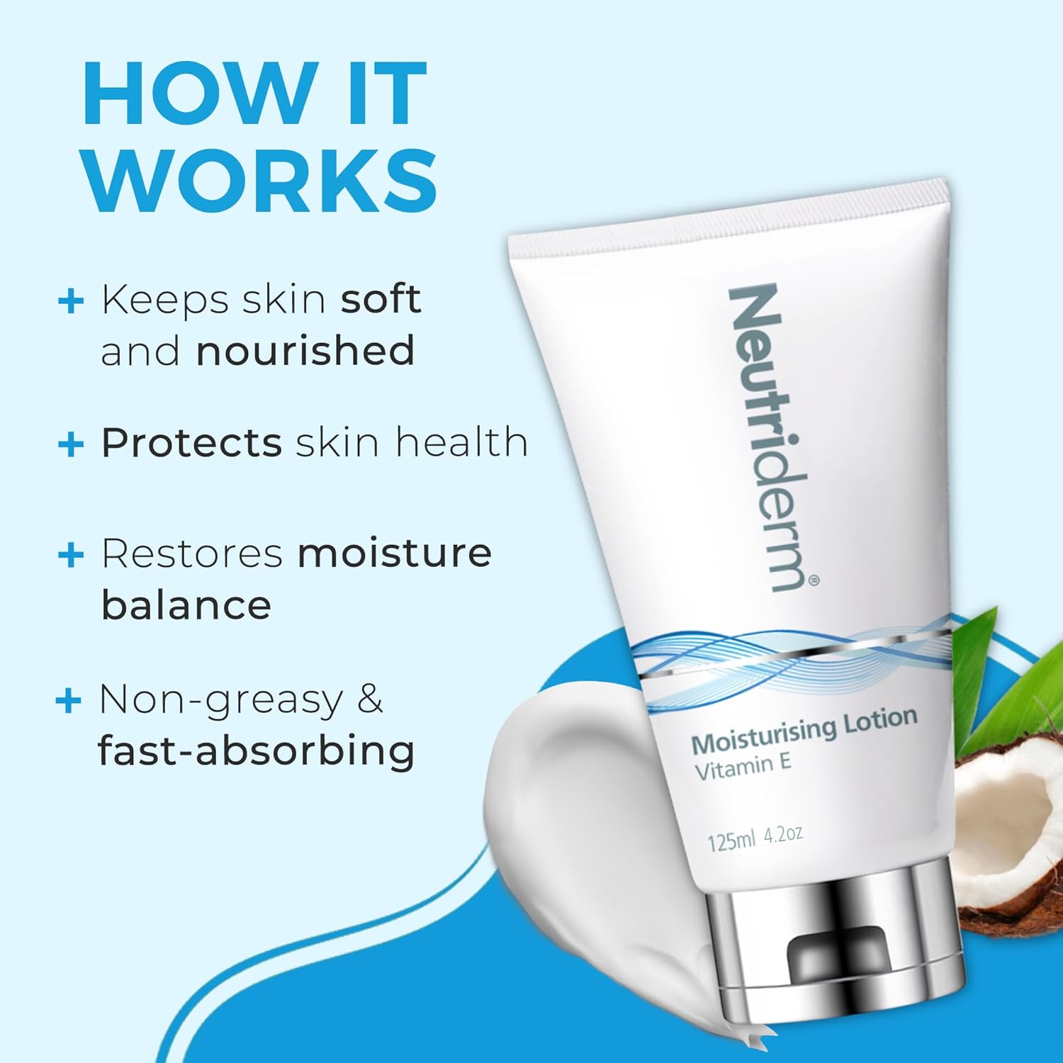 NEUTRIDERM Daily Face Moisturizer with Natural Vitamin E Cream, Moisturizing Lotion for Face and Body, Wrinkles, Dry, Acne-Prone, Irritated, or Aging Skin, 48-Hour Hydration, 4.2 oz - Image 2