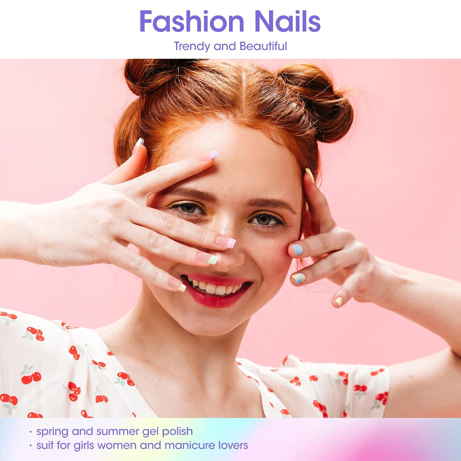 Gellen Pastel Gel Nail Polish, Spring Summer Gel Polish Macaron Colors Nude Pink Purple Blue Green Yellow, No Wipe Soak Off Long Lasting UV Light Gel for Women Girls Manicure Salon Home, 10ml - Image 5