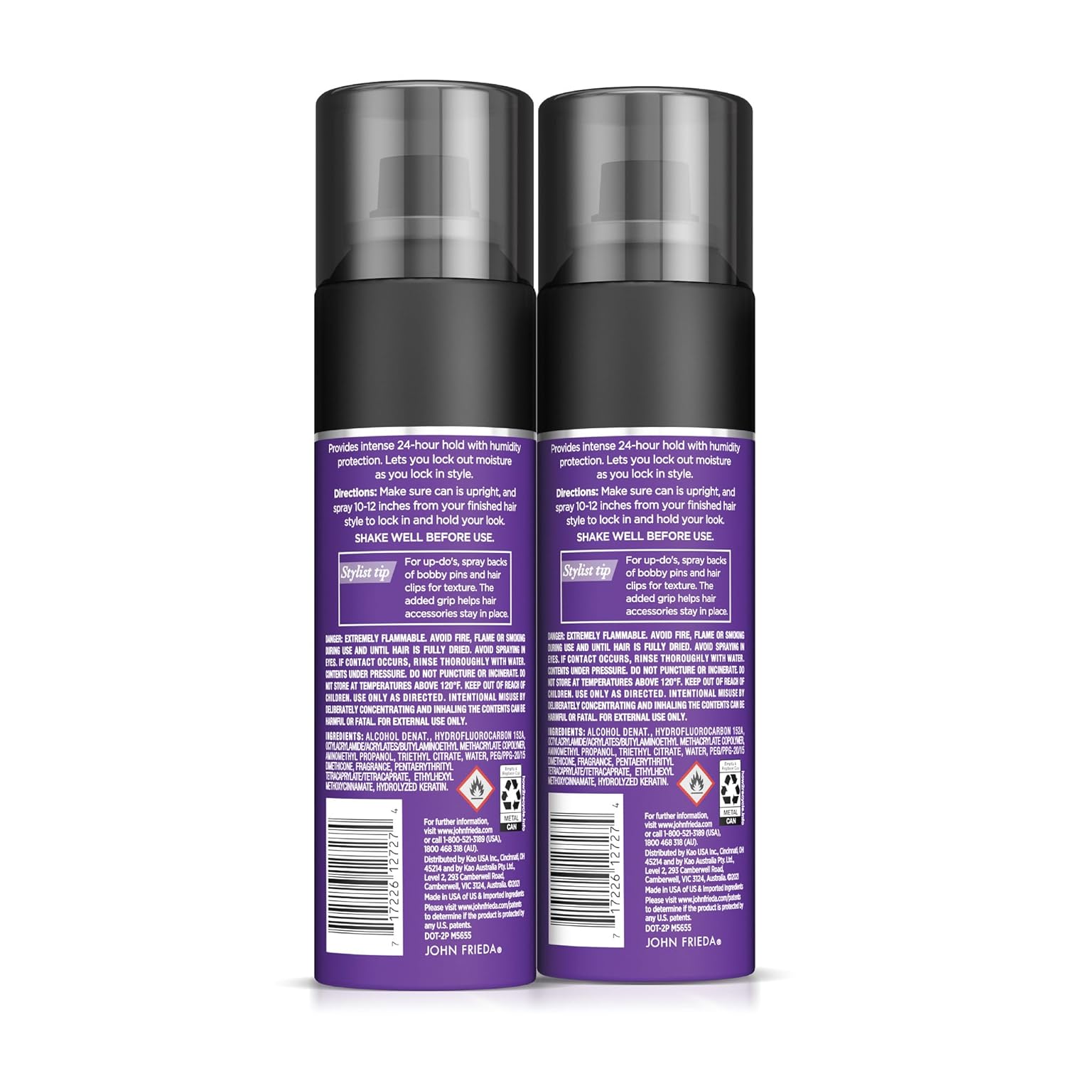 John Frieda Frizz Ease Firm Hold Hairspray 12 Oz Pack of 2 Moisture Barrier Frizz Control - Image 6
