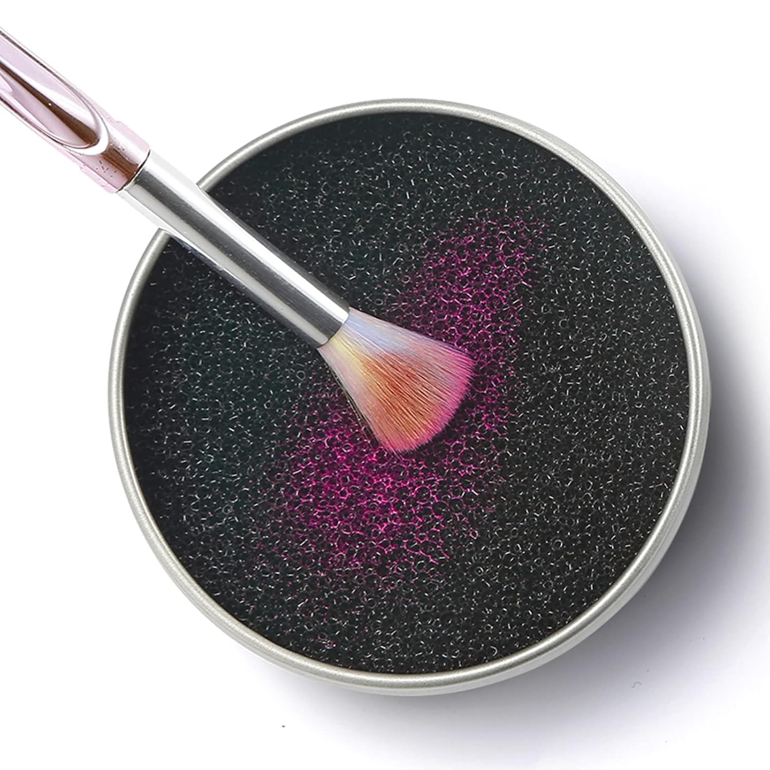 TailaiMei 2 Pack Color Removal Cleaner Sponge, Quickly & Easily Clean Makeup Brushes Powder Without Water or Chemical Solutions Eliminating Drying Time - Switch Eyeshadow Colored Immediately - Image 8
