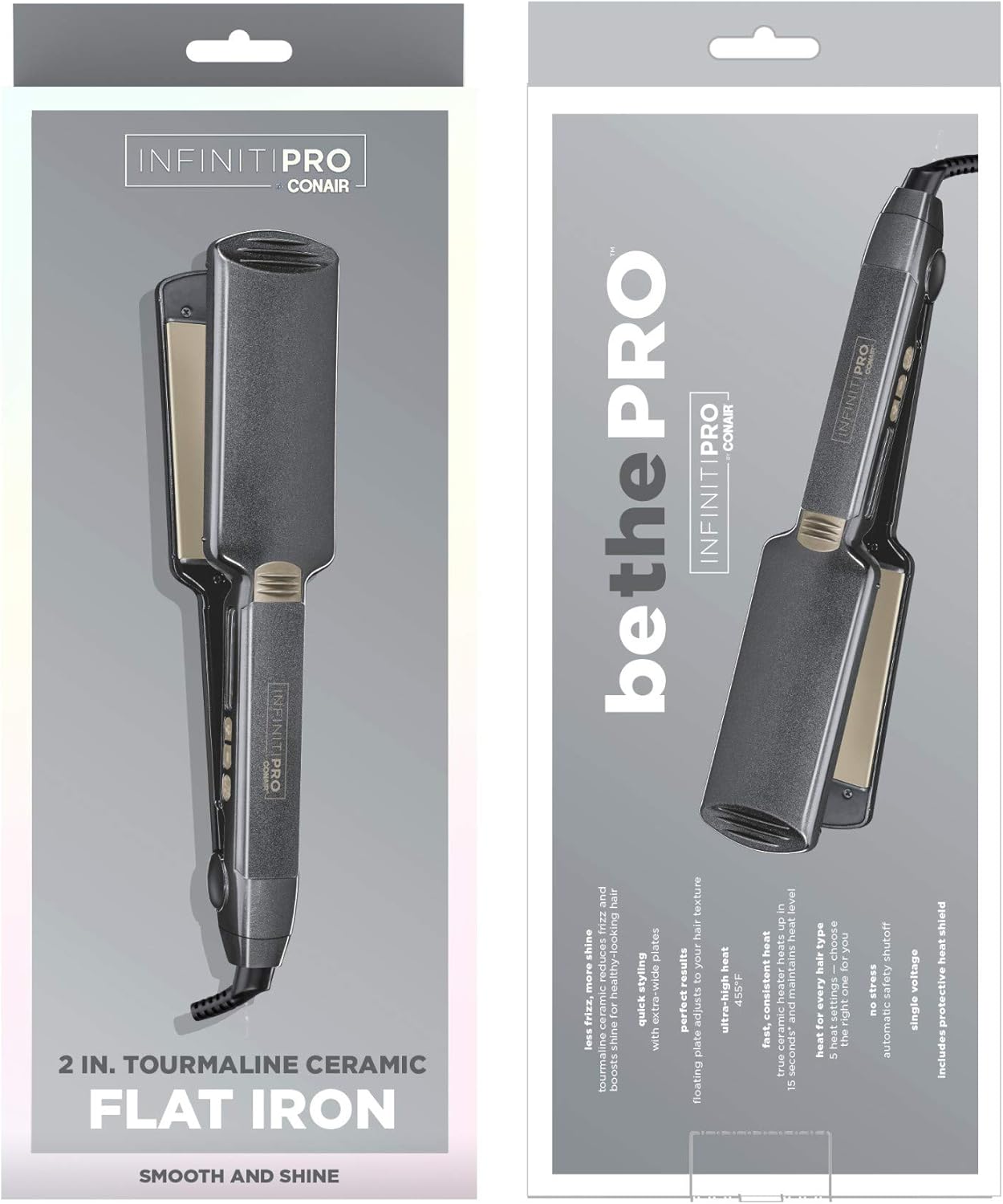 CONAIR INFINITIPRO Tourmaline Ceramic Flat Iron, 2-inch - Image 7