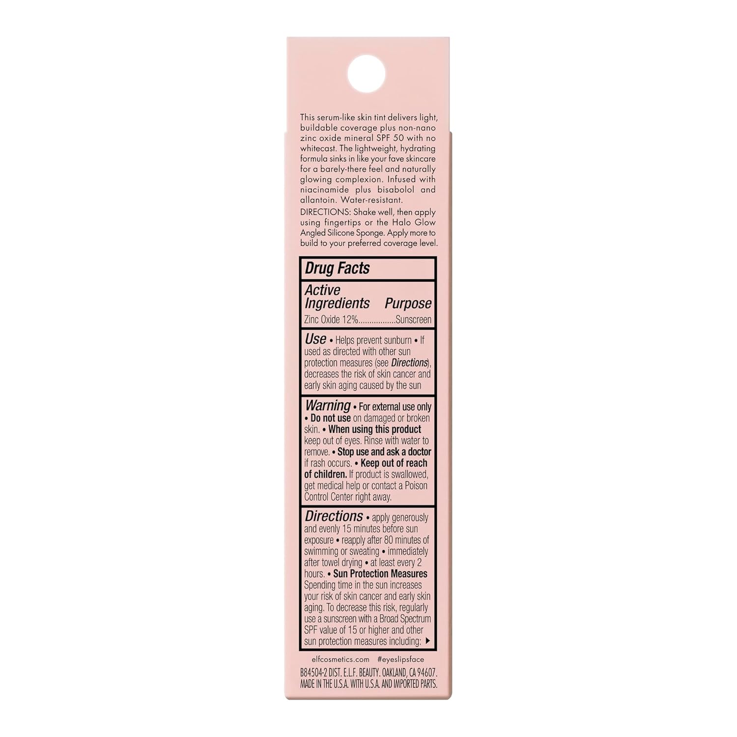 e.l.f. Halo Glow Skin Tint SPF 50, Tinted Moisturizer For Light, Buildable Coverage, Creates A Natural Glow, Vegan & Cruelty-Free, 6 Light Cool - Image 8