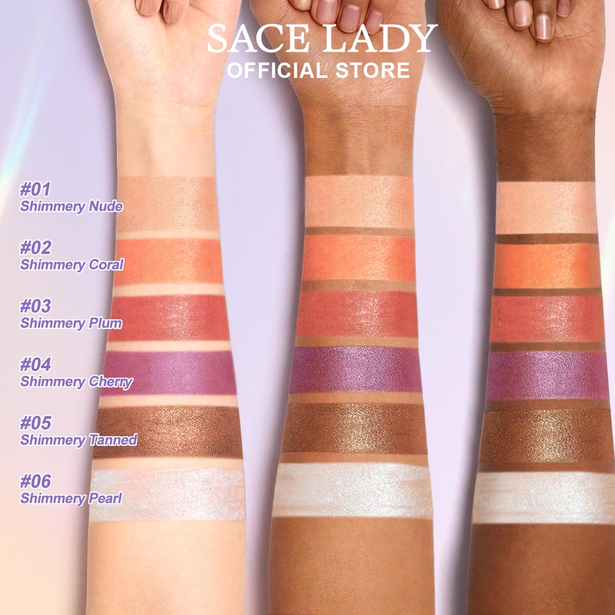 SACE LADY Liquid Eyeshadow, Lasting Pigmented Waterproof Eye Glitter Makeup Cream, Metallic Smooth Eye Shadow Eyeliner Cosmetics, 0.12Fl Oz (#01) - Image 7