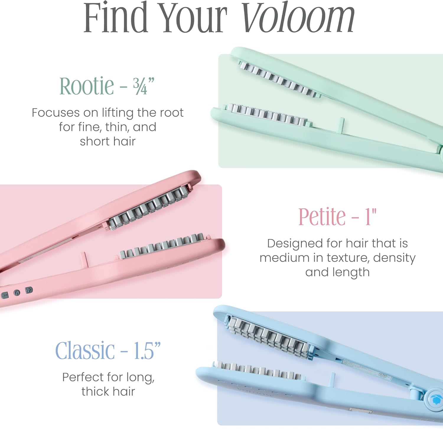 VOLOOM Classic 1-1/2” Inch Professional Volumizing Ceramic Flat Iron - Hair Volumizer & Styling Tool with Adjustable Temp & Auto Shut-Off for Lasting Volume for Thicker Hair - Heat Resistant Case - Image 6