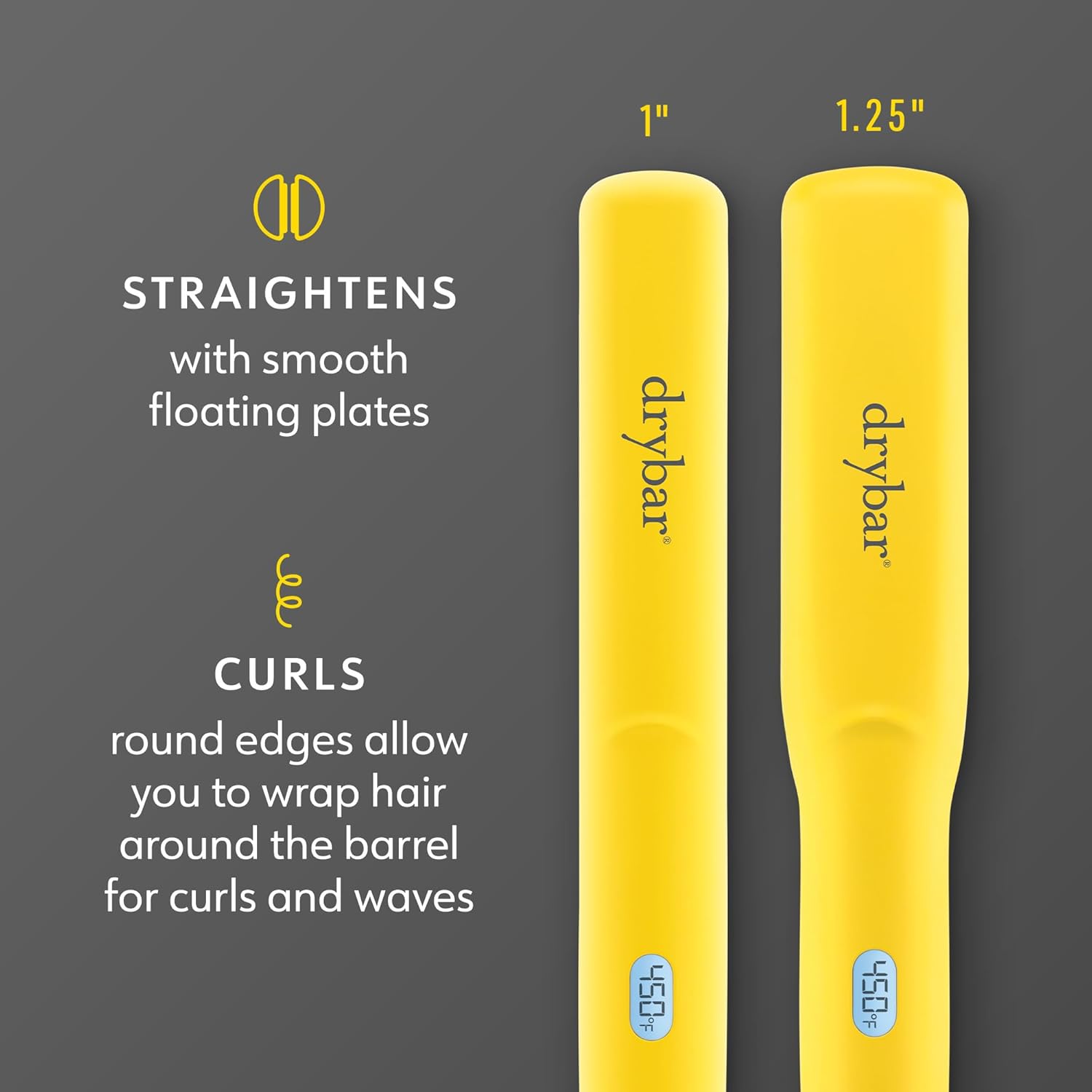 Drybar The Tress Press Straightening Iron | Ionic Technology for Smooth, Shiny Hair | Straighten or Wrap Around Barrel to Create Curls, Waves, or Sleek Styles - Image 5