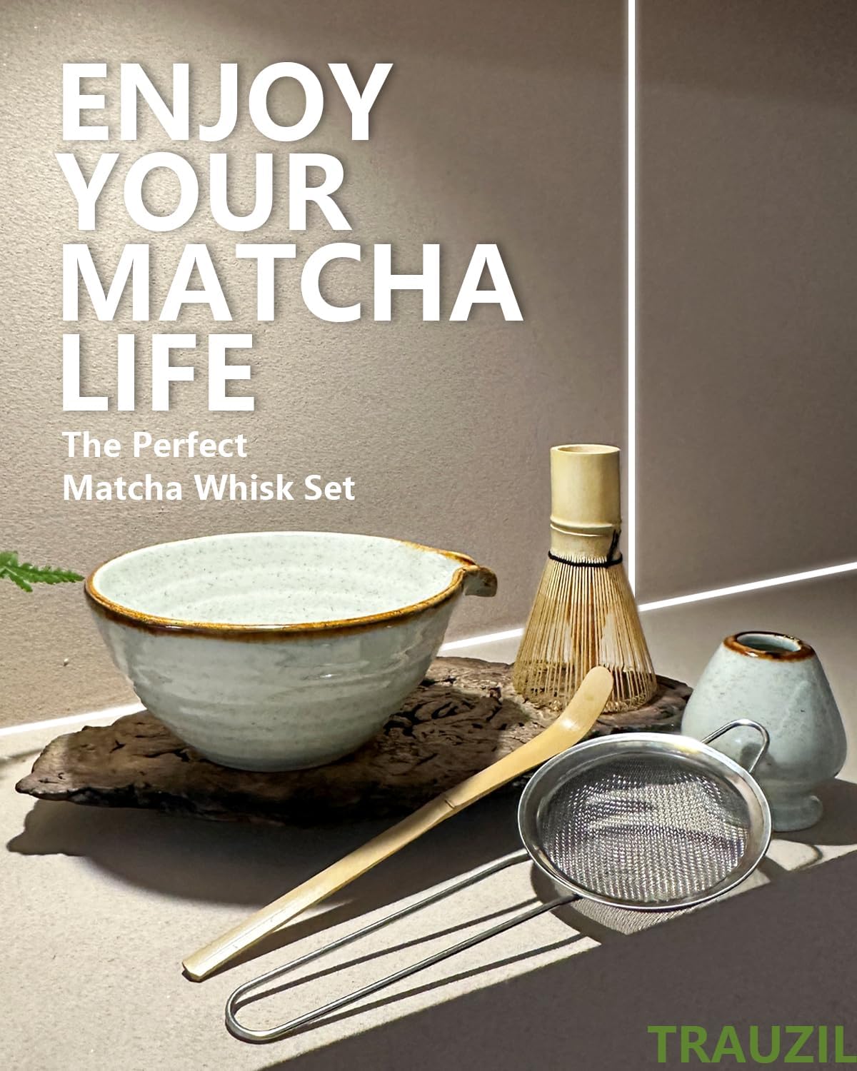 Matcha Whisk Set with Matcha Bowl, Matcha Bamboo Whisk, Scoop, Sifter, Matcha Whisk Holder Unique Gifts for Women Men Girl Friend Home Kitchen Decor Gifts for Christmas, Birthday,Halloween - Image 2