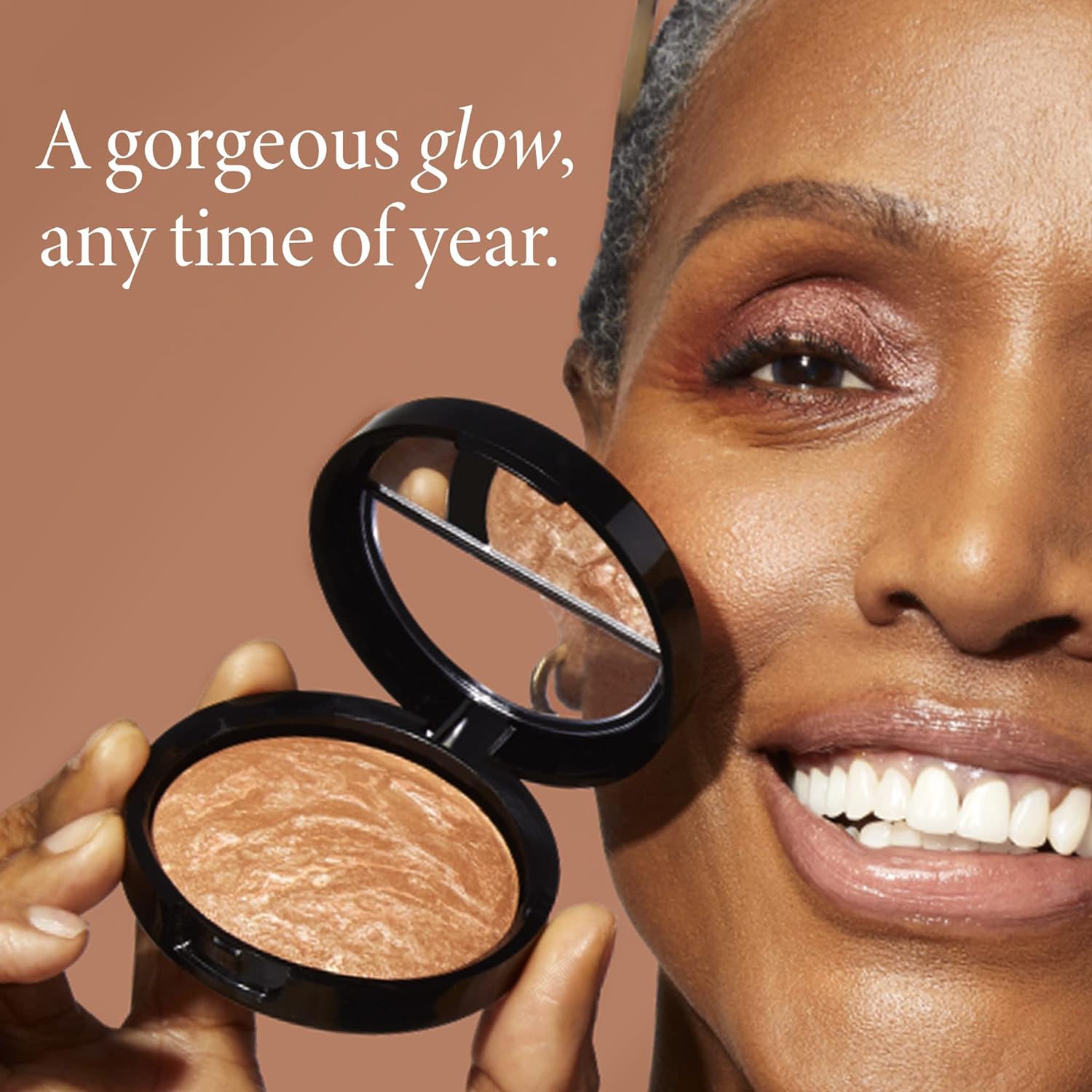 LAURA GELLER NEW YORK Baked Bronze-N-Brighten Bronzer Powder - Fair - Natural Bronze Glow - Image 4