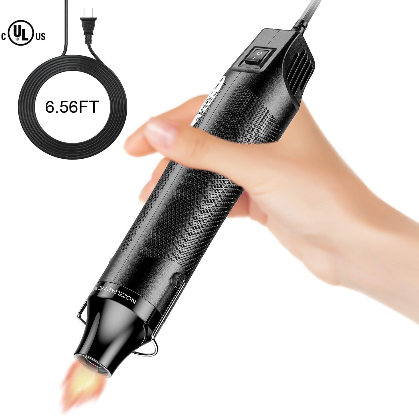 Heat Gun for crafts, 6.6ft Cable 300W Dual-Temperature Portable Hot Air Gun for DIY Craft Embossing, Shrink Wrapping PVC, Drying Paint, Clay, Rubber Stamp, Multi Function Hand-hold Heat Tools - Image 4