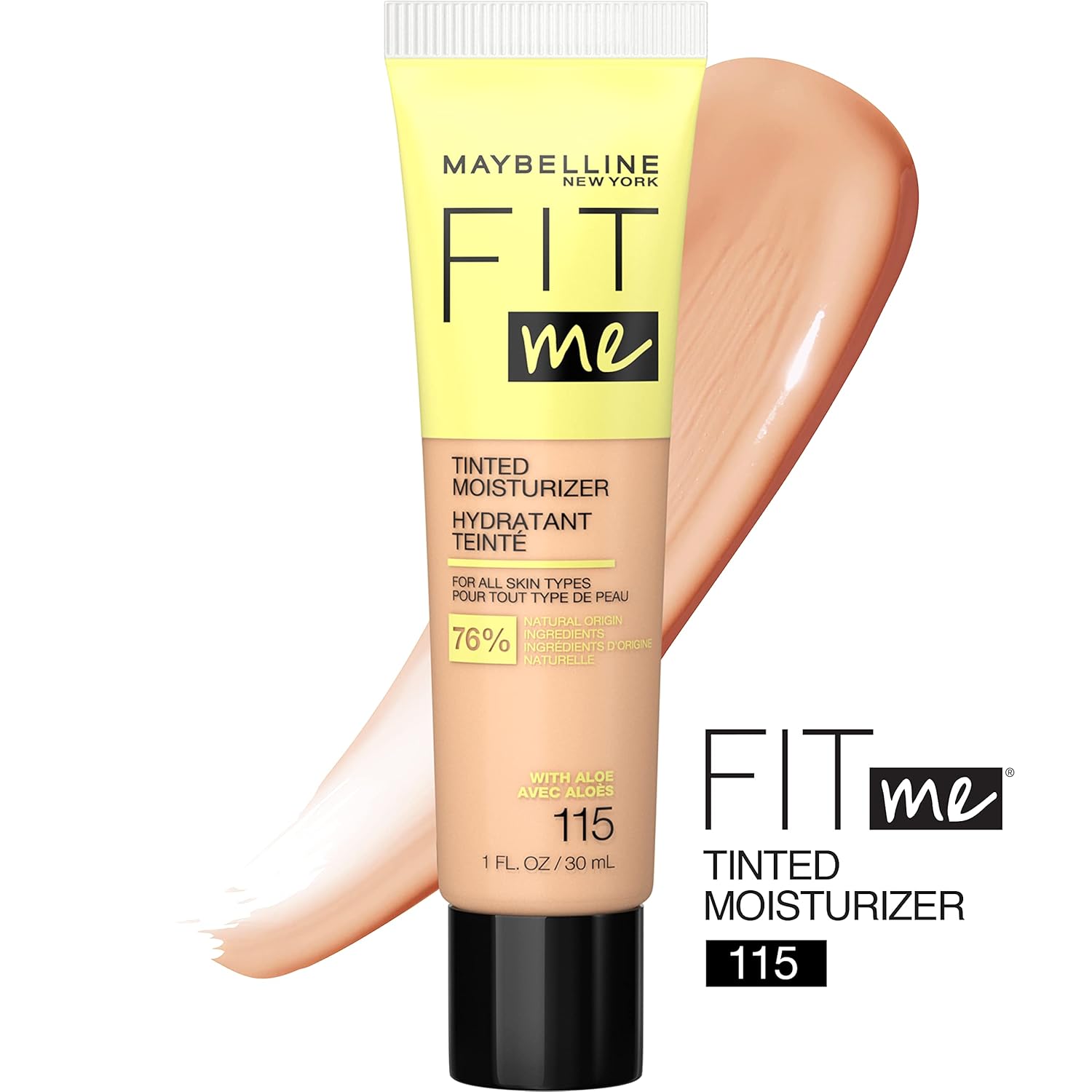 Maybelline Fit Me Tinted Moisturizer, Natural Coverage, Face Makeup, 115, 1 Count - Image 2