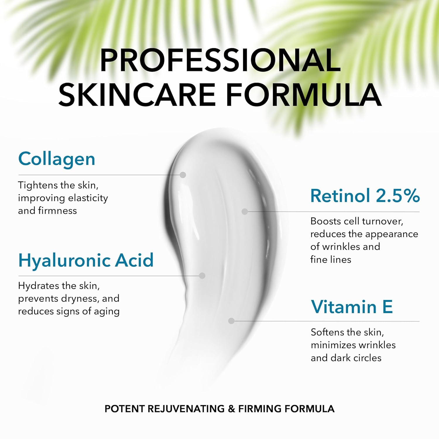 Collagen Cream for Face with Retinol & Hyaluronic Acid - Face Moisturizer for Women & Men - Skin Tightening Firming Cream - Anti Aging Face Wrinkle Cream, Day & Night Moisturizing Facial Cream - 1.7oz - Image 3