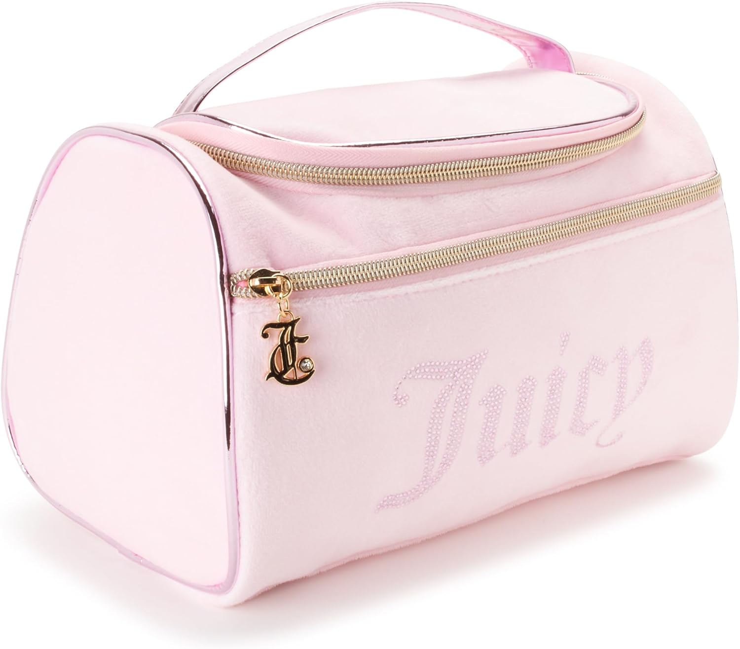 Juicy Couture Women's Cosmetics Bag - Hanging Travel Makeup and Toiletries Small Duffel Bag, Pink