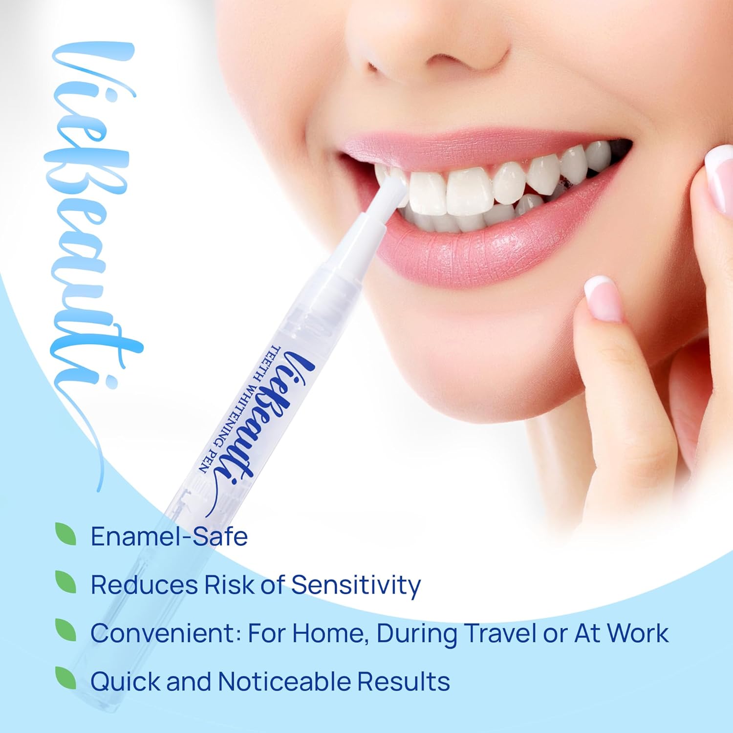 Teeth Whitening Pen Gel Kit: 35% Carbamide Peroxide Gel for Stain Removal - No Sensitivity with Remineralizing Pen for a Brighter Whiter Smile Mint - Image 5