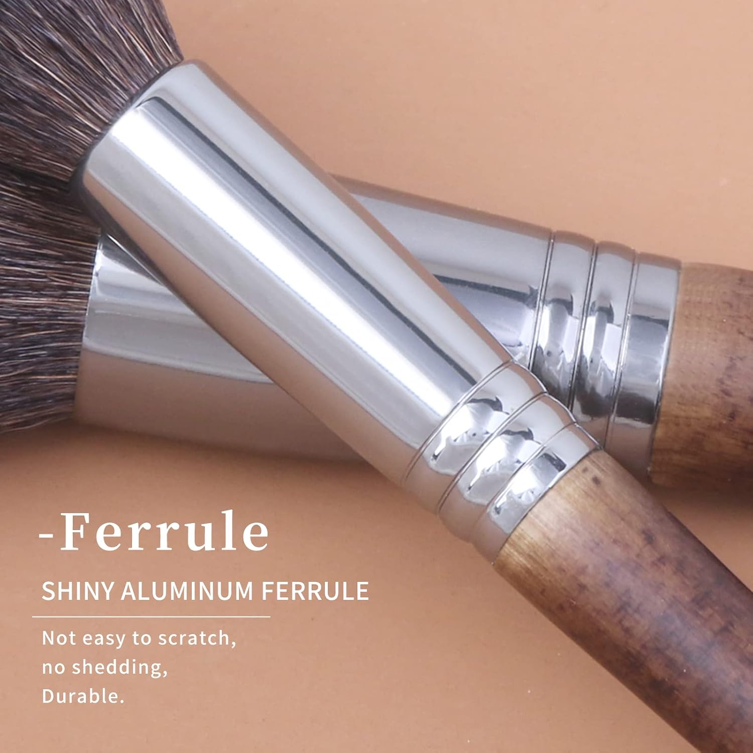 Deluxe Natural Goat Hair Makeup Brush Set with Case, Luxury ENZO KEN Cosmetic Brushes Makeup Set, Natural Makeup Brushes, Natural Bristle Makeup Brushes, Natural Hair Makeup Brushes Set Professional. - Image 6