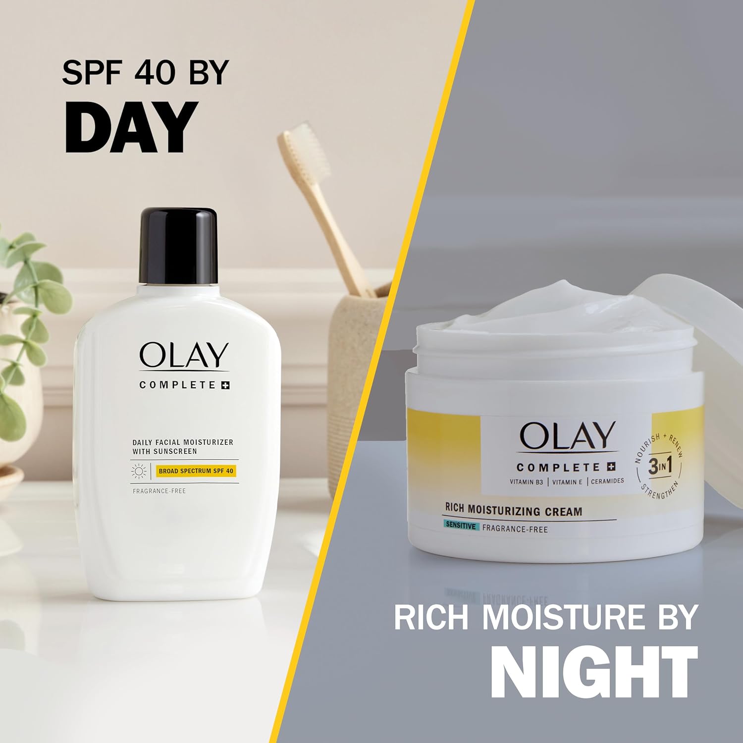 Olay Complete+ Rich Moisturizing Cream Fragrance-Free, 8.5 OZ, 3-in-1 Hydrating Face Cream for Dry Skin with Vitamin B3, Vitamin E, and Ceramides - Image 9