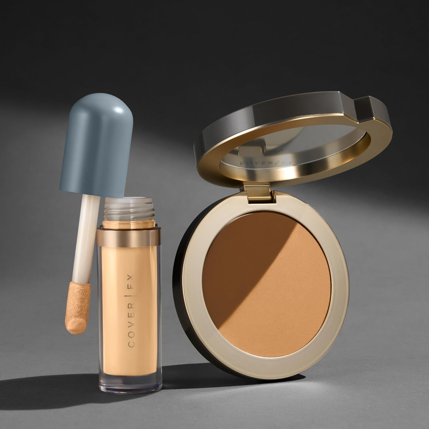 Cover FX Discoloration Kit: Total Coverage Cream Foundation - M5 + Skin Discovered Longwear Concealer, M4 - Full Coverage - Image 2