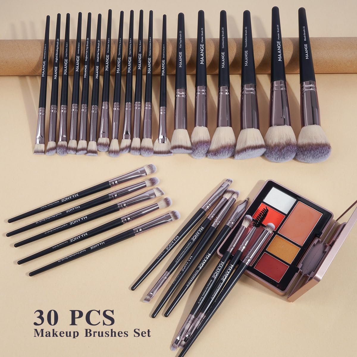 MAANGE Makeup Brushes 51 Pcs Makeup Kit, Multi-functional Makeup Tool Set with Makeup Brush Foundation Brush Make up Brushes Set (Black Gold) - Image 9