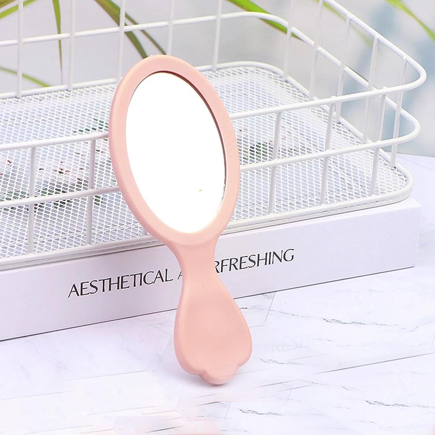 4 Pieces Mini Hair Brush Hair Comb Set For Women Girls Kids Toddler Small Travel Hair Combs Brushes Handheld Mirror Set Detangling Comb Massage HairBrush with Air Cushion (Pink) - Image 7