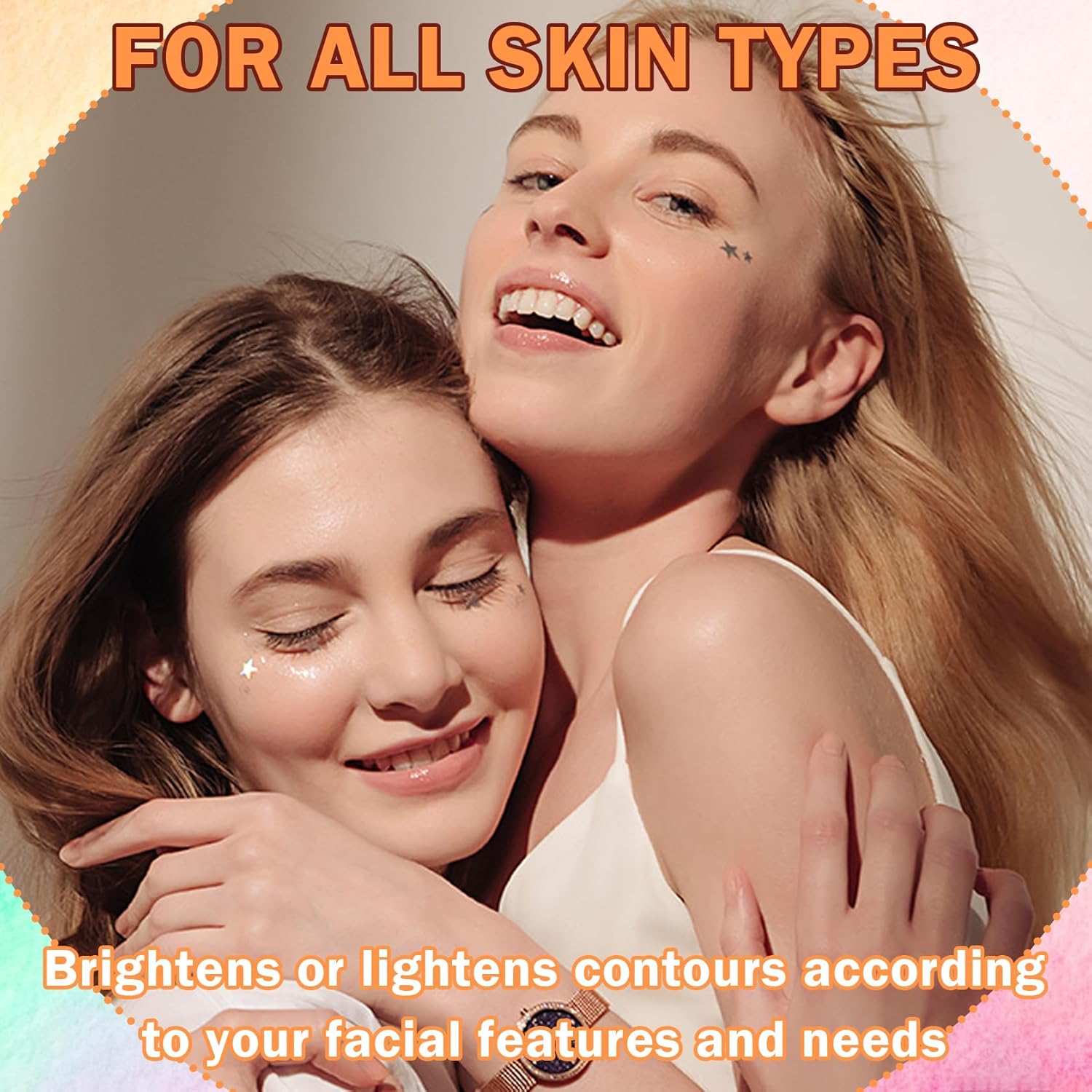 6 Color Cream Concealer Contour Palette for Dark Circles and Blemishes with Brush - Image 6