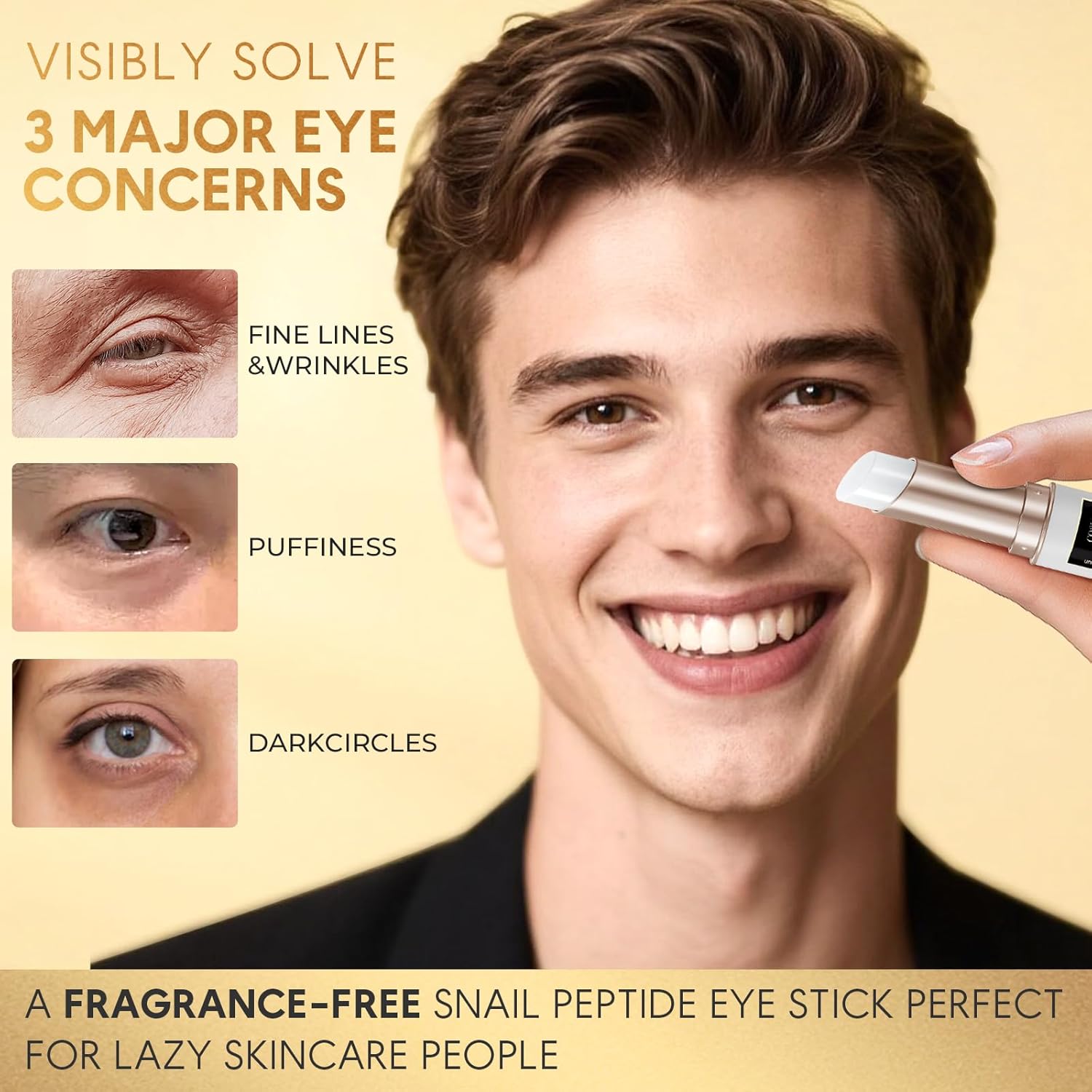 COSMOO Snail Peptide Under Eye Cream 15ml for Dark Circles and Puffiness - Image 5