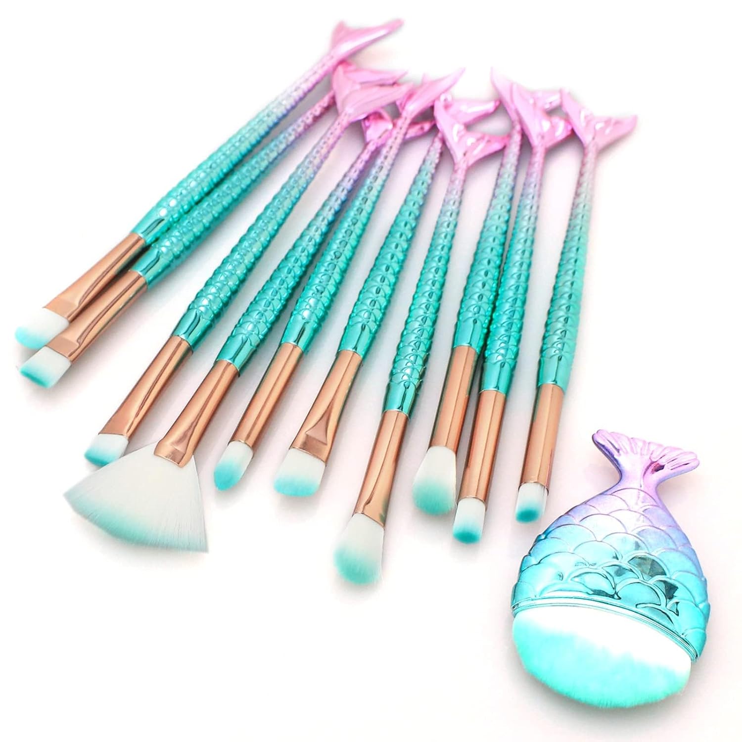 11PCS Makeup Brushes Set, Foundation Eyebrow Eyeliner Blush Cosmetic Concealer Brushes, Easter Basket Stuffers Essentials for Teens Girls/Women, Stocking Stuffers for Kids Girls Accessories Stuff - Image 7