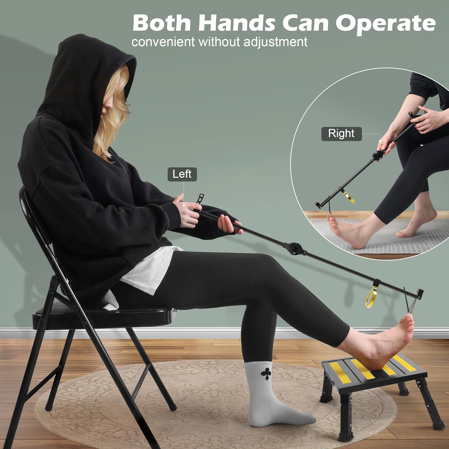 Long Handle Toenail Clippers with Magnifier -Wide Jaw & Ergonomic Design for Seniors, Arthritis & Limited Mobility | Heavy-Duty, No-Bend Trimming(40cm, Black) - Image 2