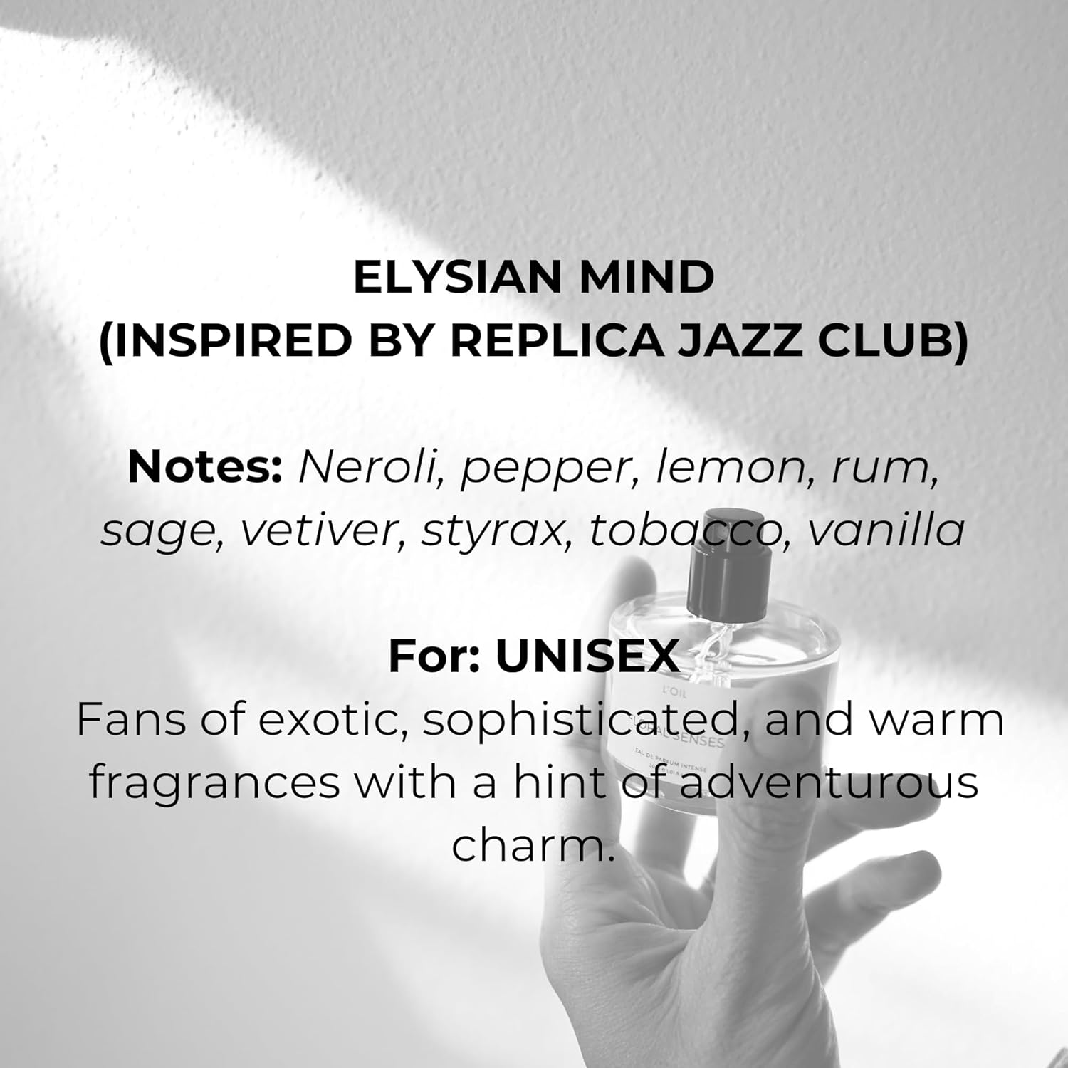 Elysian Mind Mais.on Margie.la Jazz Club Replica EDT 30ml Spray | Long-Lasting Perfume for Men & Women | Exotic Fragrance with Neroli, Pepper, Rum & Vanilla | Luxury Gift for Any Occasion - Image 4