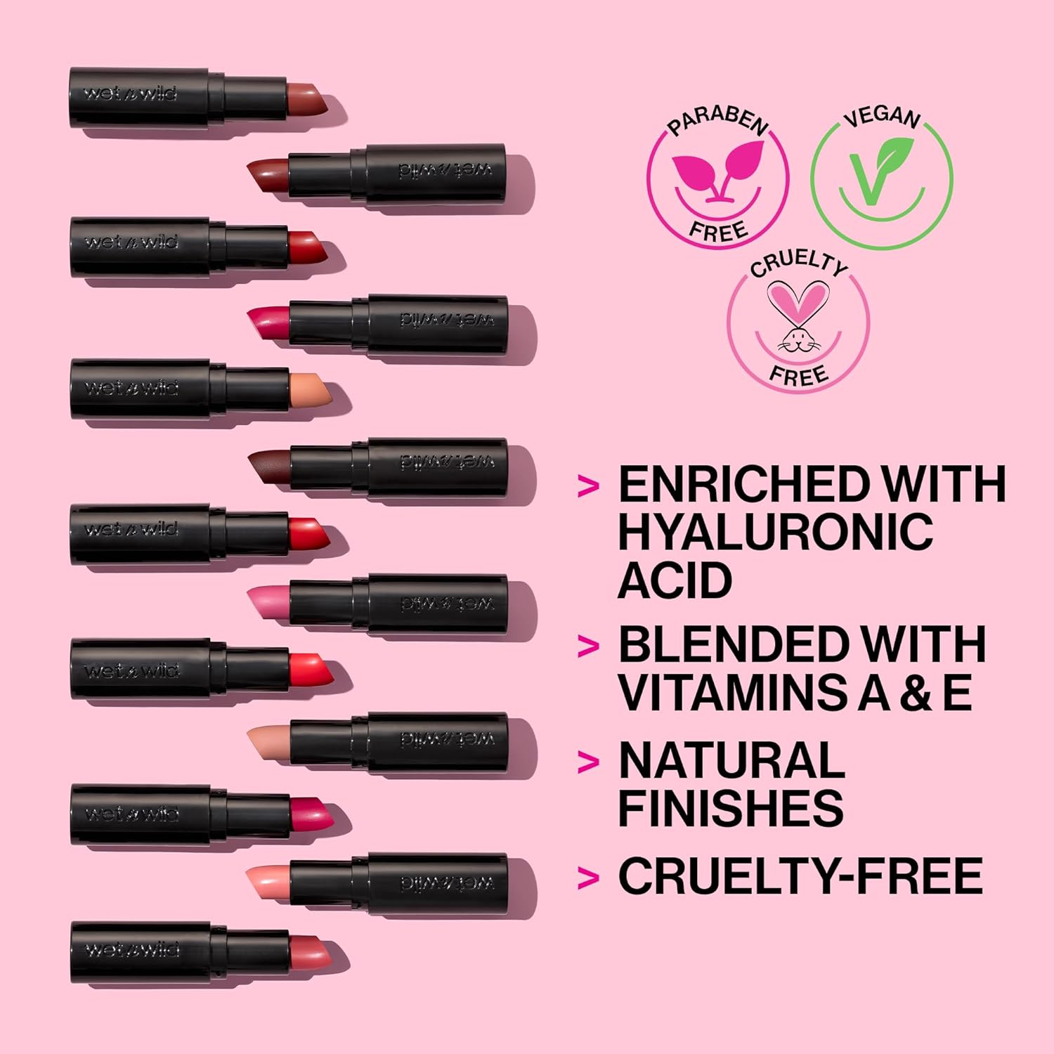 wet n wild Mega Last Matte Lip Color, Semi Matte Hyaluronic Acid Infused, Long Lasting Full Coverage for a Nourishing Pout, Cruelty-Free & Vegan - Never Nude - Image 8
