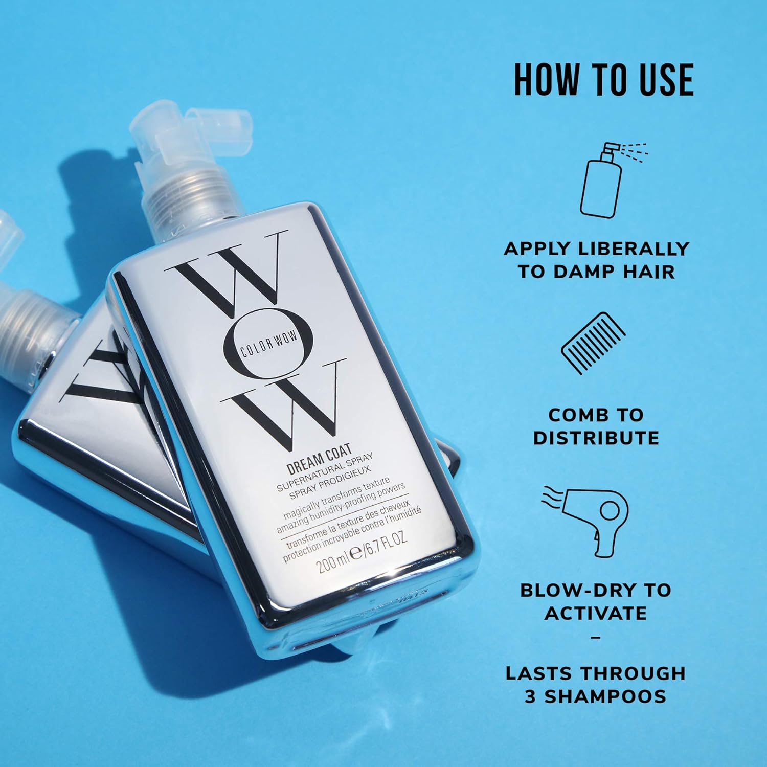 COLOR WOW Dream Coat Supernatural Spray – Keep Your Hair Frizz-Free and Shiny No Matter the Weather with Award-Winning Anti-Humidity Treatment - Image 7