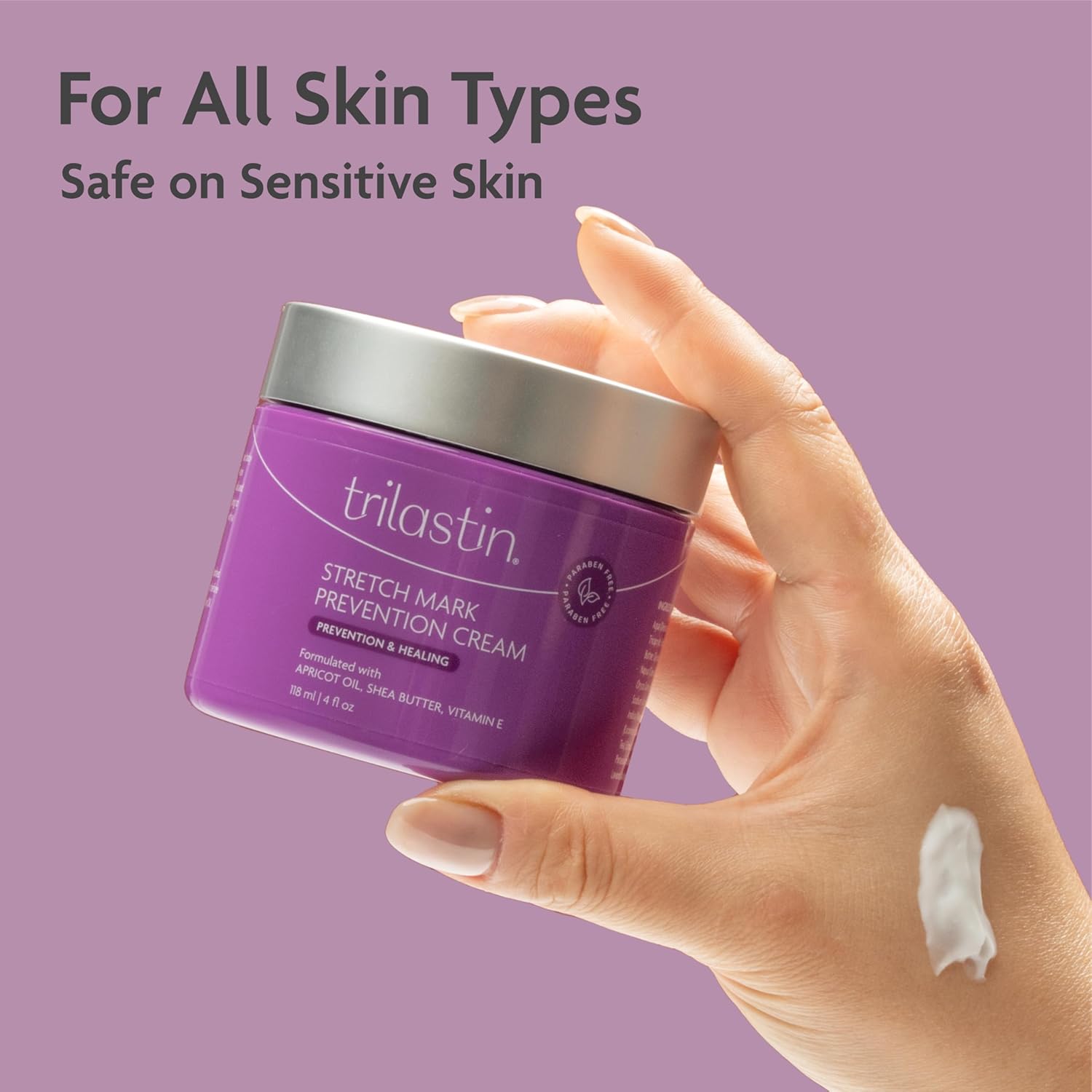 TriLASTIN Maternity Stretch Mark Prevention Cream - Paraben-Free, Hypoallergenic, and Safe for Pregnancy - Stretch Mark Formula for Pregnant Women - 4 Oz Belly Cream for Pregnant Women - Image 9