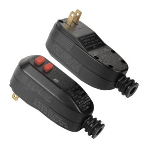 ANEKEN GFCI Plug Replacement, Auto-Reset, 15 Amp, 2 Prong, Waterproof Ground Fault Circuit Interrupter Safety Plug for Pressure Washer, Hair Dryer, Weeder, Hot Tub, Pool Pump
